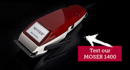 MOSER 1400, OUR POPULAR ANIMAL CLIPPER FOR THE FULL CLIPPING OF SMALL DOGS  WITH EASY COATS 1400-0075